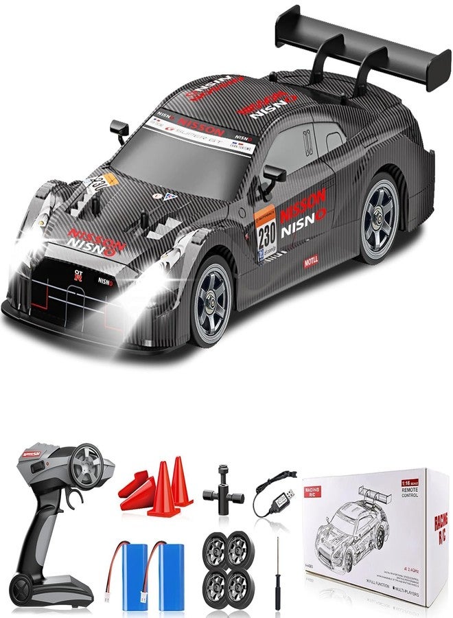 Bhavenu 1:16 RC Drift Car, 25KM/H 4WD High Speed Remote Control Vehical for Kids and Adults, with LED Lights,Batteries, Extra Tires, RC Drift Car 1:16, 2.4GHz 4WD Remote Control Car, (Style 4) - Image 1